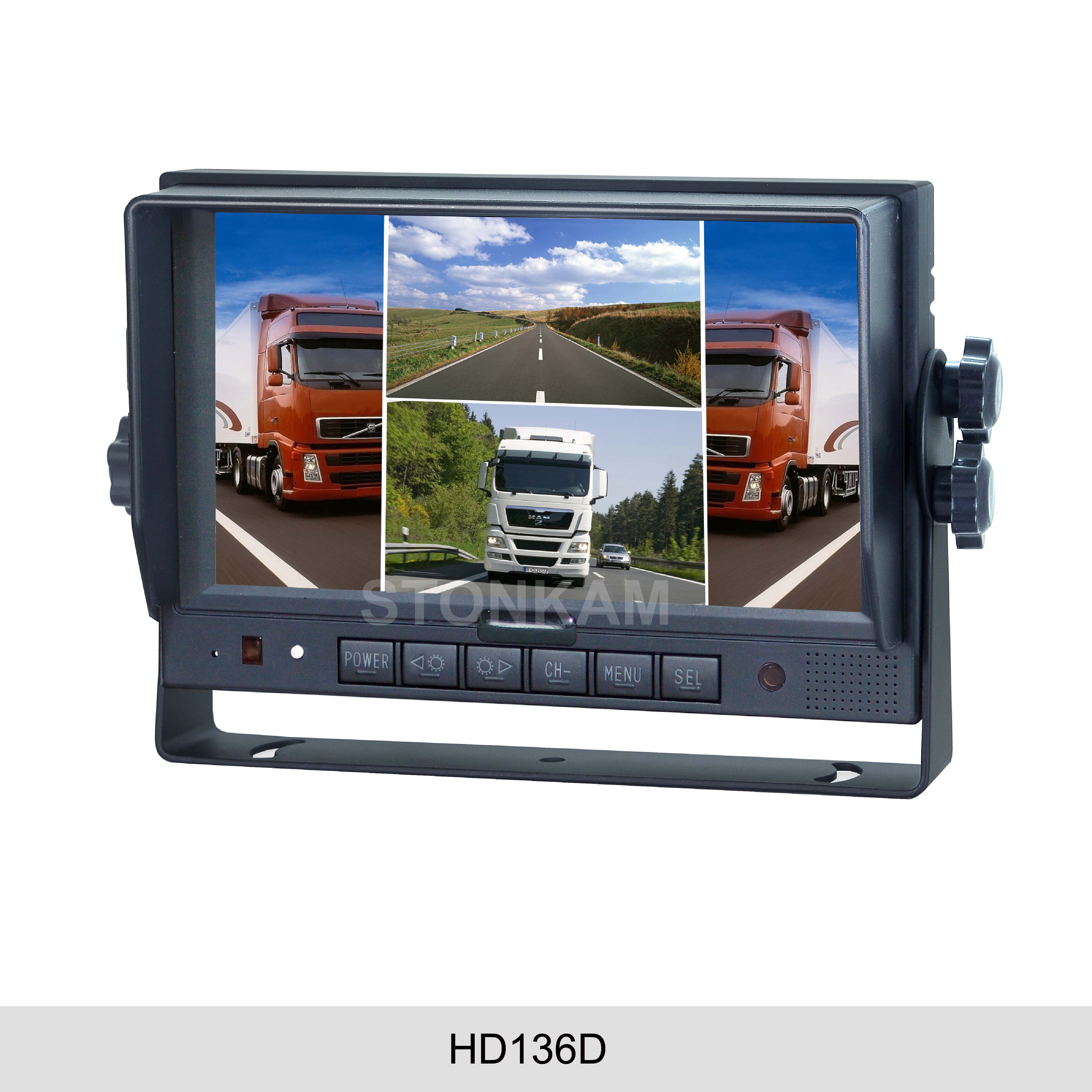 7  inch HD quad-view vehicle monitor