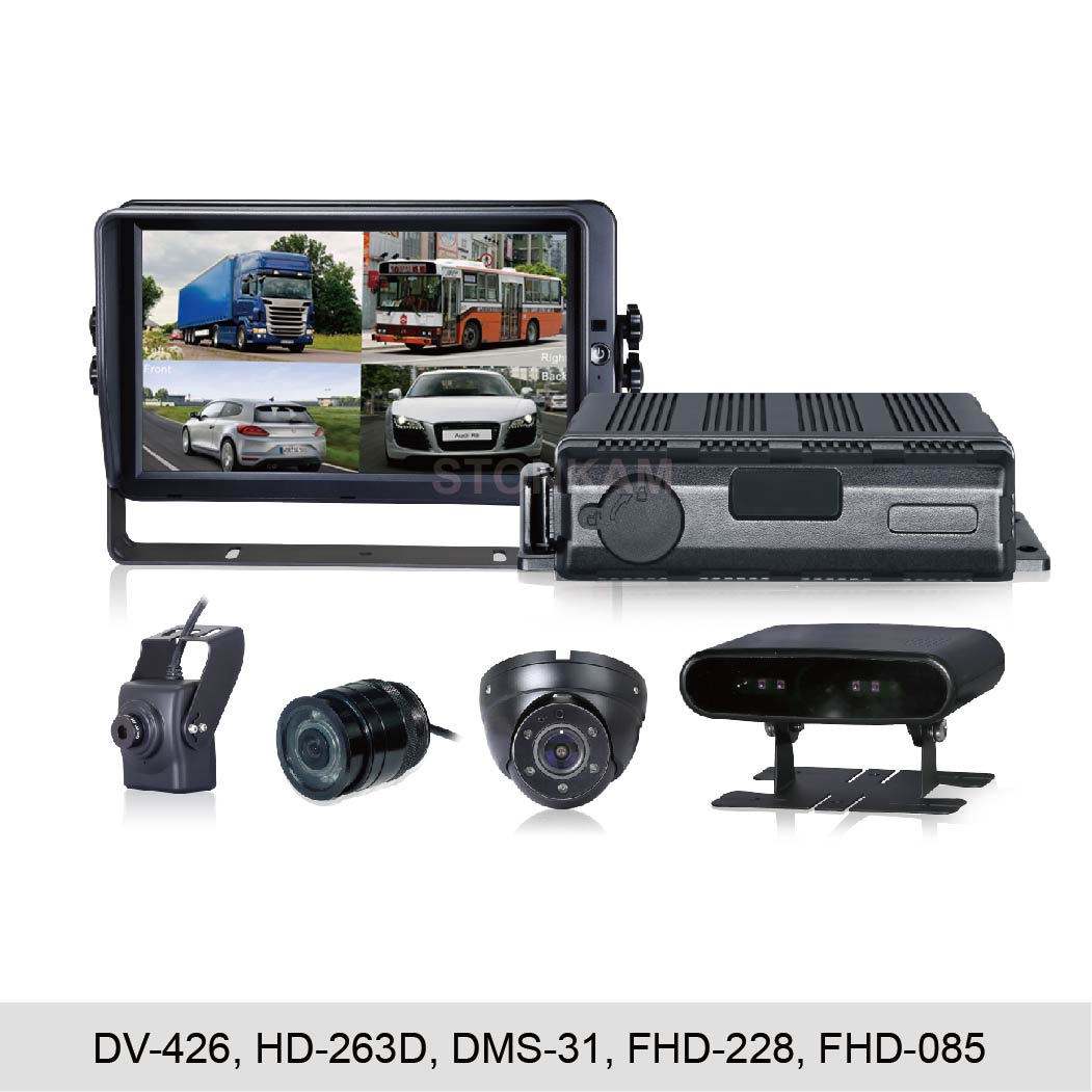 1080P Waterproof 4CH Vehicle DVR System with Driver Fatigue Monitoring System