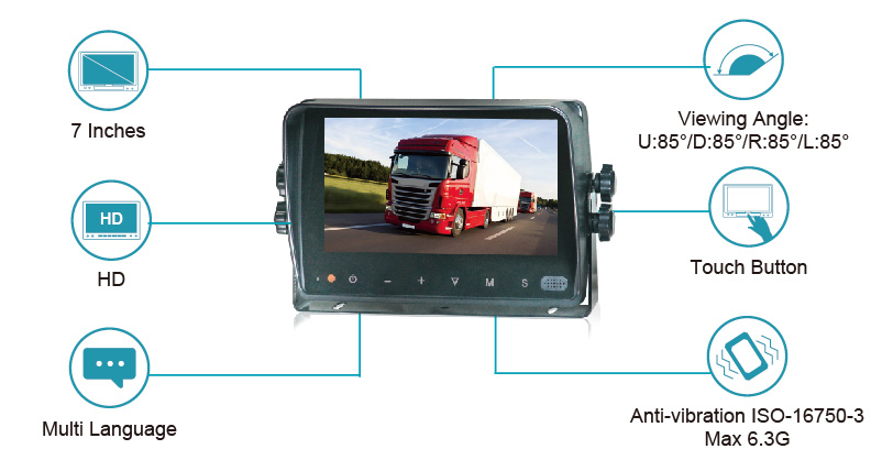 7-inch TFT LCD Car Rearview Monitor